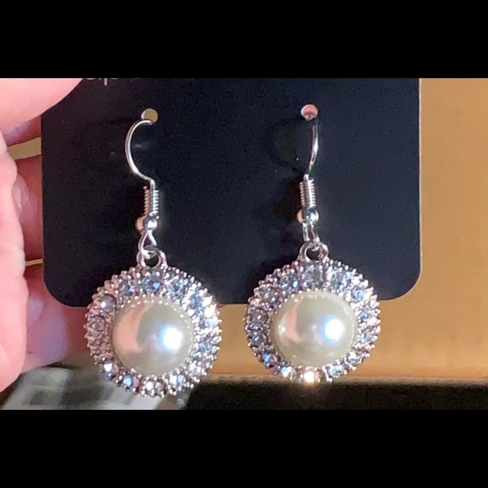 White earrings